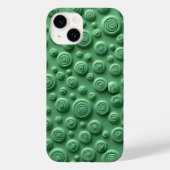 Green Spiral Texture iPhone Case Modern Look (Achterkant)