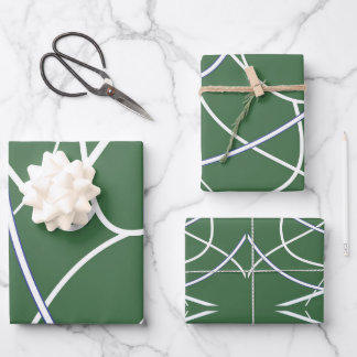 Green Spirit Minimalist Line Art Abstracte print Inpakpapier Vel