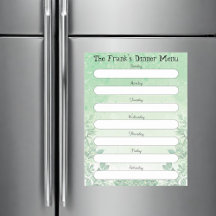 Green Splash met Foliage gepersonaliseerd menu