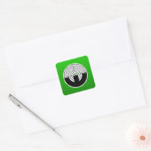 Green Sport Shooting Vierkante Sticker (Envelop)