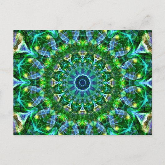 Green Spring Kaleidoscope Briefkaart (Voorkant)