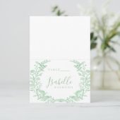 Green spring toile mariage cartes de place (Debout devant)