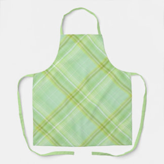 Green Sprout Pastel Green Plaid Schort