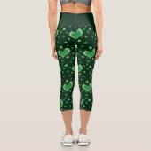 Green St Patrick's Day haut taille capri leggings (Verso)