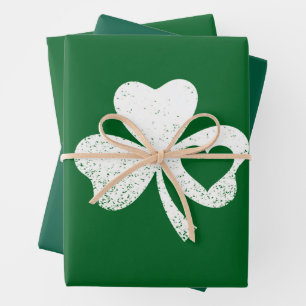 Green St Patricks Day, het hart van de Ierse Patty Inpakpapier Vel