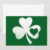 Green St Patricks Day, het hart van de Ierse Patty Kaart (Voorkant / Achterkant)