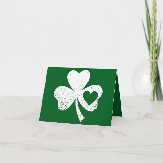 Green St Patricks Day, het hart van de Ierse Patty Kaart (Voorkant)