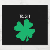 Green St Patrick's Day Irish Shamrock Leaf 2023 Bier Etiket (Enkel label)