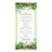 Green St. Patrick's Day Programme de mariage irlan (Dos)