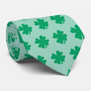 Green St Patrick's Day Shamrock laat een geschenk  Stropdas