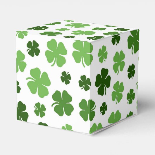 GREEN ST PATRICKS DAY SHAMROCKS BEDANKDOOSJES (Achterkant)