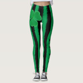 Green St Patrick's Day | Shamrocks Irish Clovers Leggings (Voorkant)