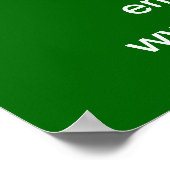 Green St. Patrick's Day Vente d'affaires Poster (Coin)