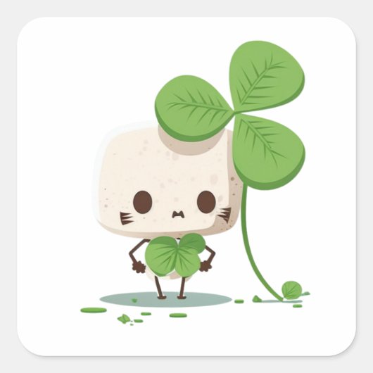 Green St Patricks Vierkante Sticker (Voorkant)