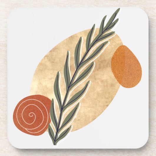 Green Stalk Boho Bier Onderzetter (Voorkant)