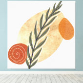 Green Stalk Boho Canvas Afdruk (Insitu (Houten vloer))