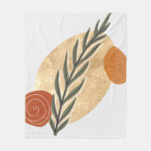 Green Stalk Boho Fleece Deken (Voorkant)