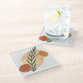 Green Stalk Boho Glazen Onderzetter (Schuin)