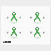 Green Standard Ribbon van Kenneth Yoncich Ovale Sticker (Vel)