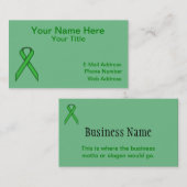 Green Standard Ribbon van Kenneth Yoncich Visitekaartje (Voorkant / Achterkant)