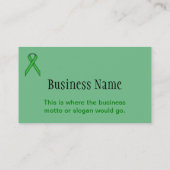 Green Standard Ribbon van Kenneth Yoncich Visitekaartje (Achterkant)