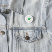 Green Star-Button, Esperanto/Verda Stelo 2 Ronde Button 3,2 Cm (In situ)