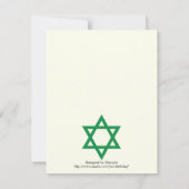 Green Star de David Bar Mitzvah carte de réponse (Dos)