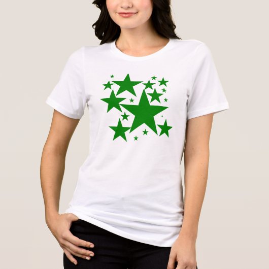 Green Star Design Tri-Blend Shirt (Voorkant)