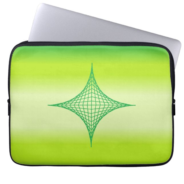 Green Star Laptop Sleeve (Voorkant)