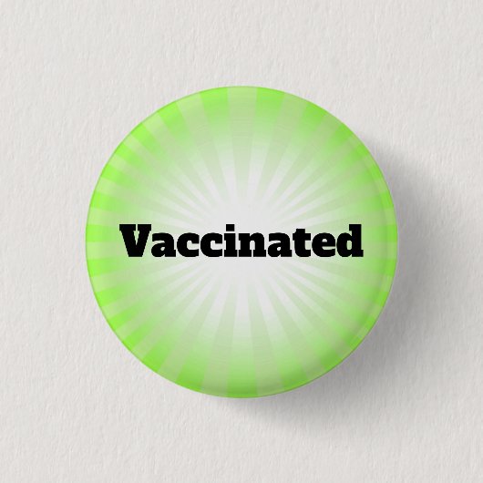 Green Starburst Vaccination Design Button (Voorkant)