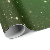 Green Stars Kerstmis Cadeaupapier (Rol Hoek)