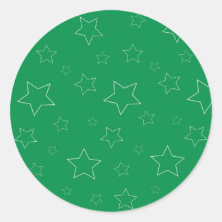 Green Stars Stickers