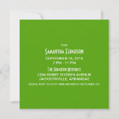 Green Stars Zebra Print Sweet 16 Invitation (Dos)