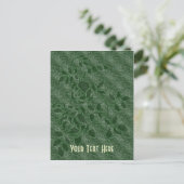 Green Stencil Rosebud Floral Briefkaart (Staand voorkant)
