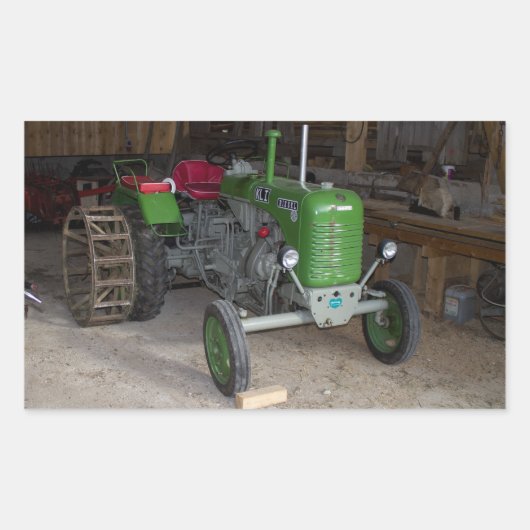 Green Steyr Tractor KL I Rechthoekige Sticker (Voorkant)