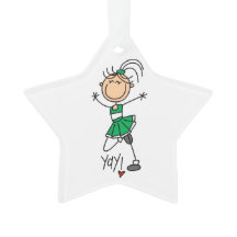 Green Stick Figuur Cheerleader