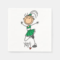 Green Stick Figuur Cheerleader