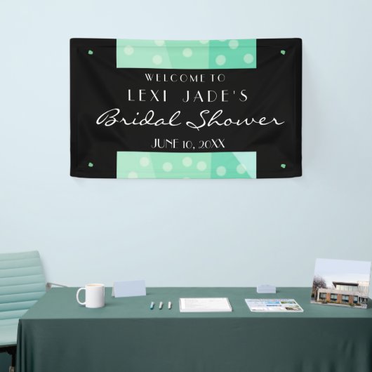 Green Stippen and Spots Party Banner (Beurs)