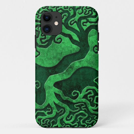 Green Stone Yin Yang Trees Case-Mate iPhone Case (Achterkant)