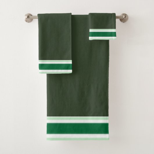 Green Stripe Bad Handdoek (Insitu)