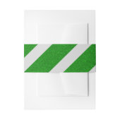 Green Stripe Glitter Uitnodigingen Wikkel (Voorkant Voorbeeld)