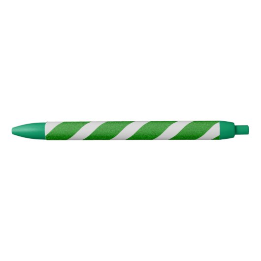 Green Stripe Glitter Zwarte Inkt Pen (Voorkant)
