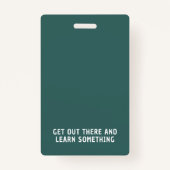 Green Stripe Homeschool Educator ID Badge (Dos)