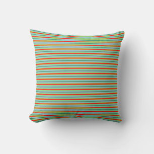 Green Striped Pillow Kussen