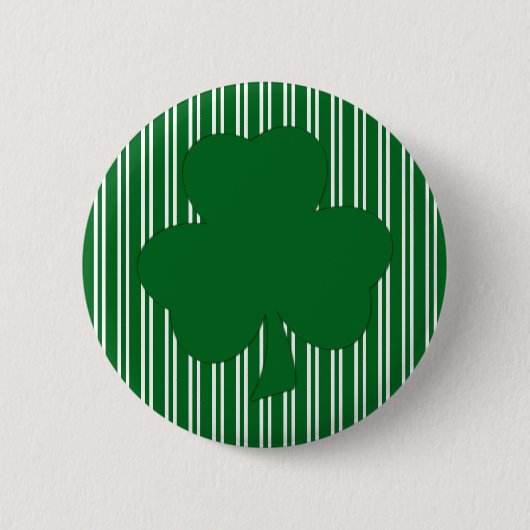 Green Striped Shamrock Button (Voorkant)