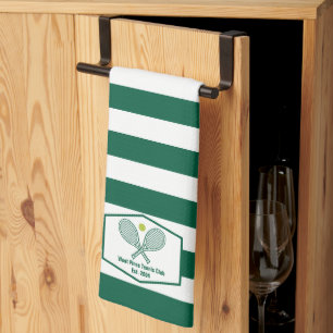 Green Striped Tennis Custom Country Club Theedoek