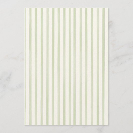 Green Striped Wedding Flat Menu (Dos)