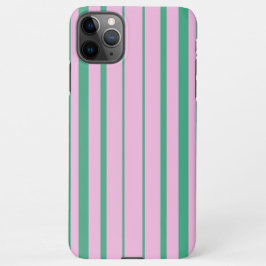 Green Stripes and Soft Pink iPhone 11 Pro Max Case iPhone 11Pro Max Hoesje
