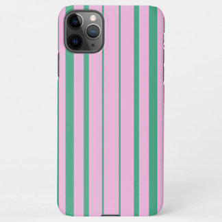 Green Stripes and Soft Pink iPhone 11 Pro Max Case iPhone 11Pro Max Hoesje