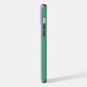 Green Stripes and Soft Pink iPhone 15 Plus Cases (Côté gauche)